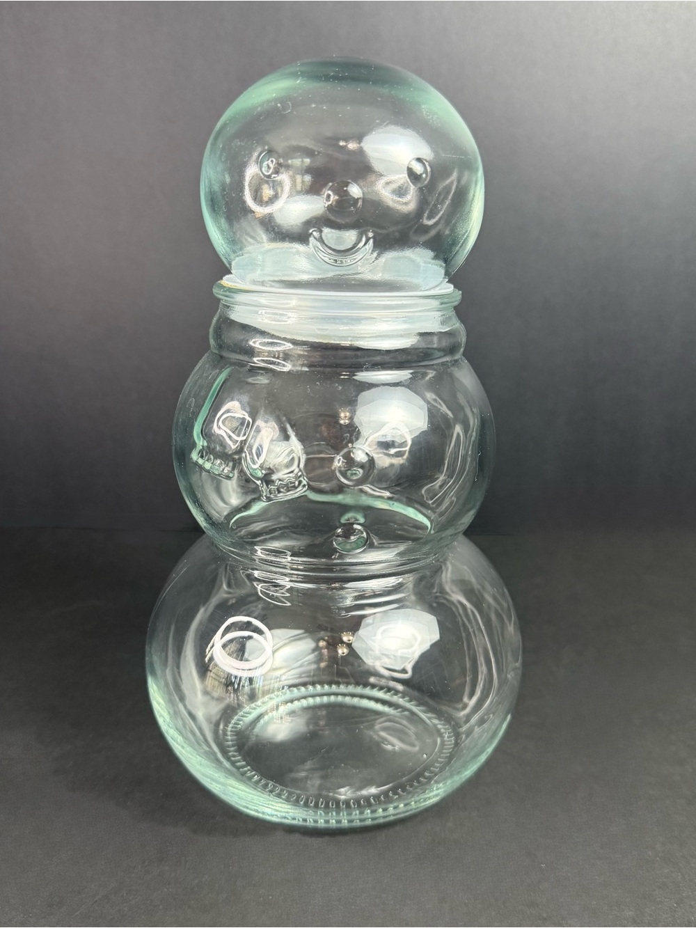 Target Bullseye Playground Christmas Snowman Jar Fillable Clear Glass Canister